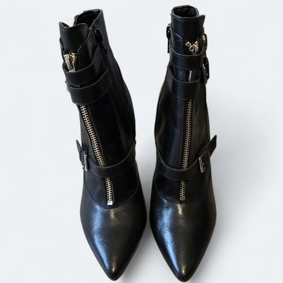 GWZIA Womens Heeled Leather Boots Size 7.5 Made In Brazil - Picture 2 of 5